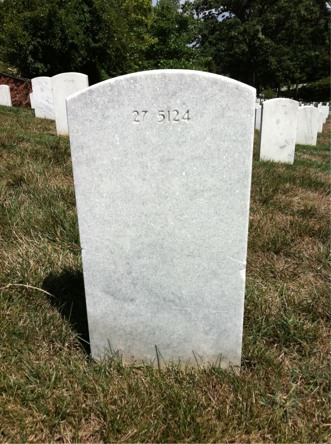 Back of headstone — Robert Ayers