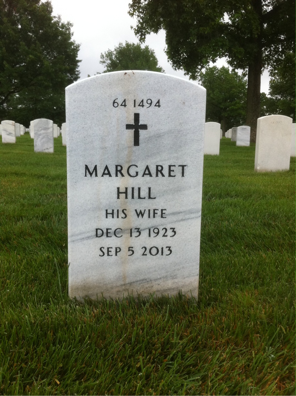 Back of headstone — Orville W Whitmer