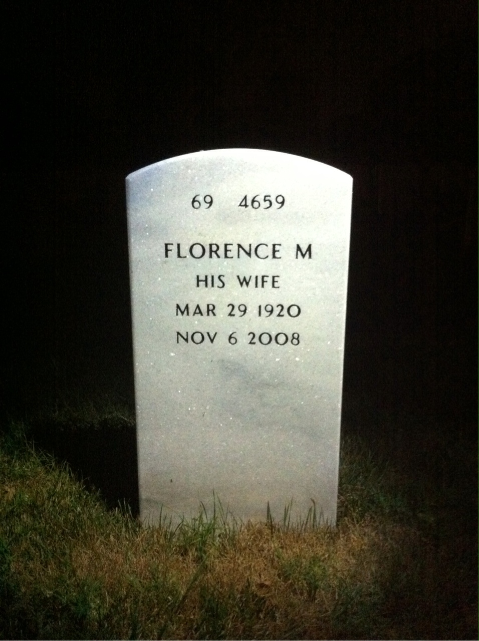 Back of headstone — Joseph Whitton