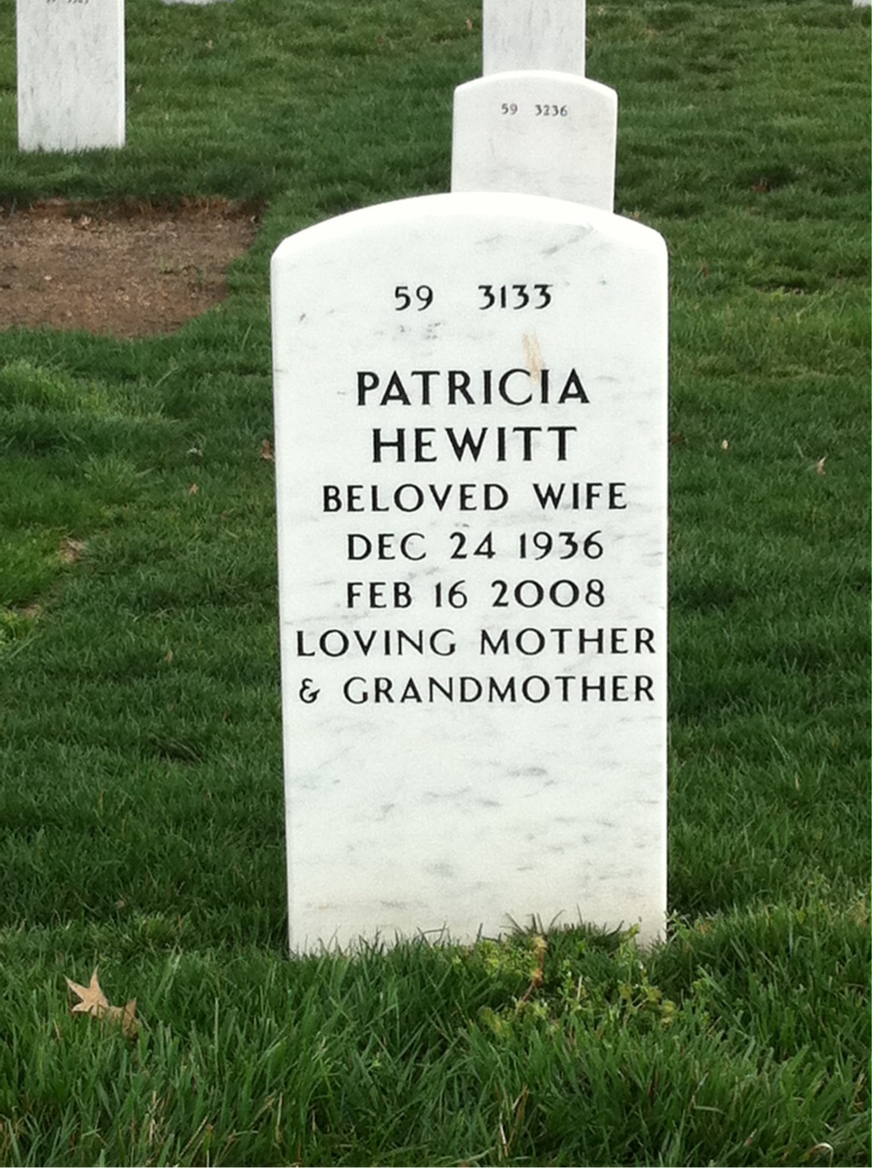 Back of headstone — Richard Brothwell