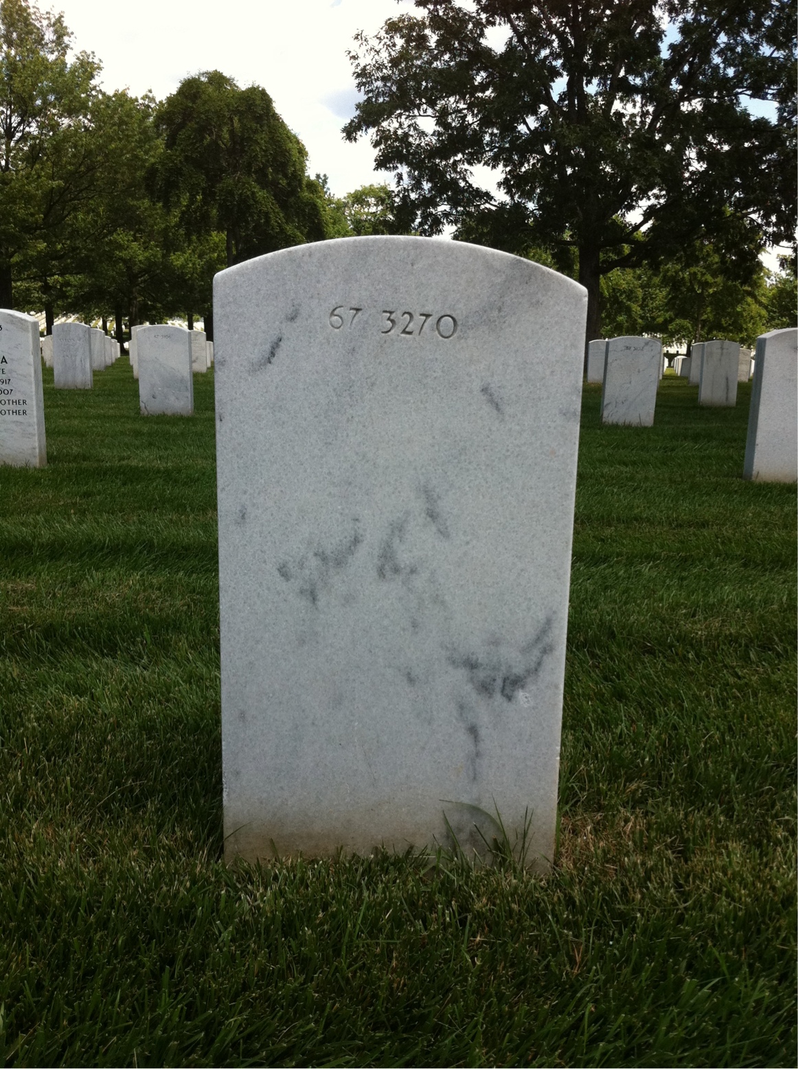 Back of headstone — Lewis Milam