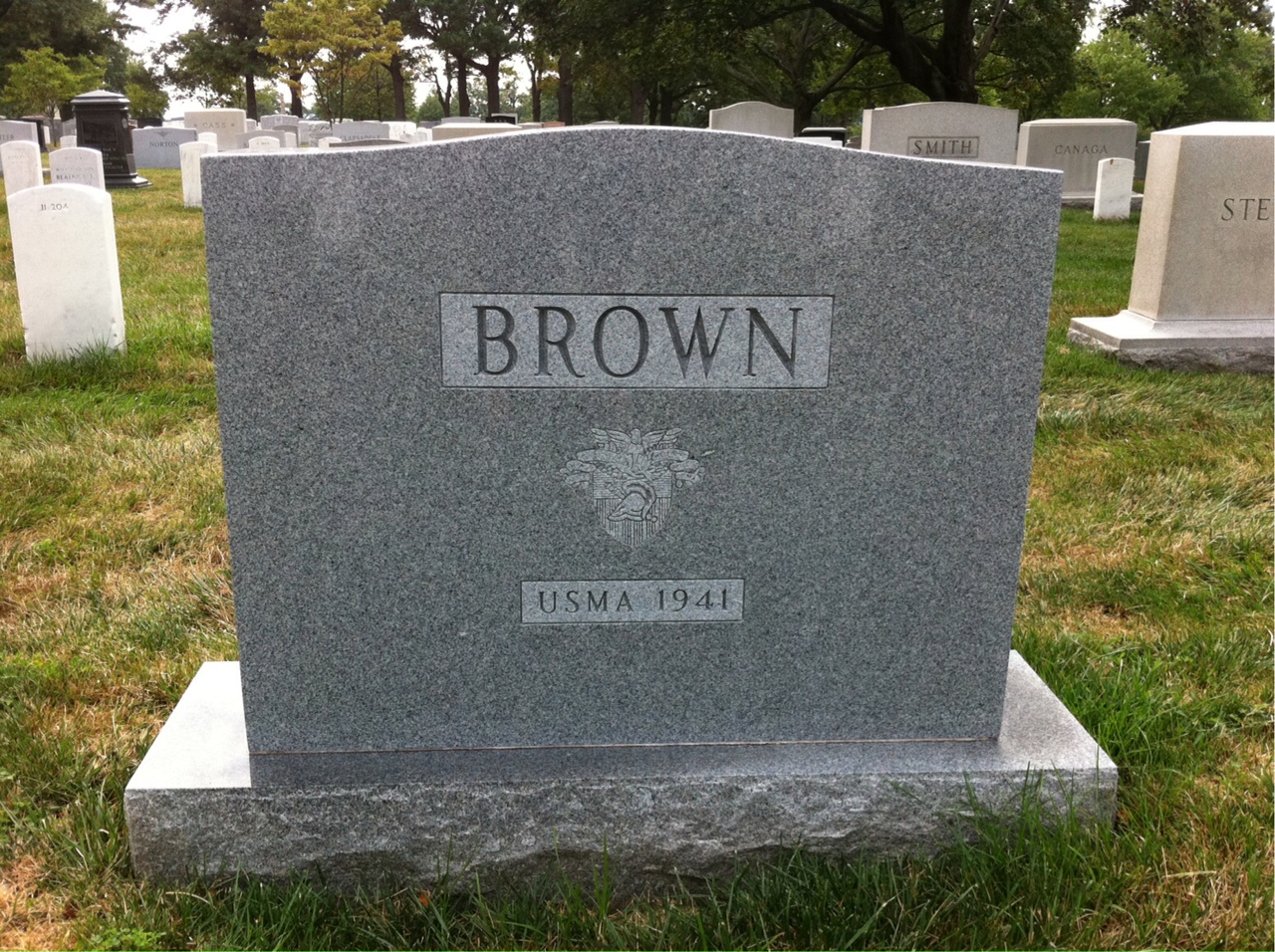 Back of headstone — Robert Brown