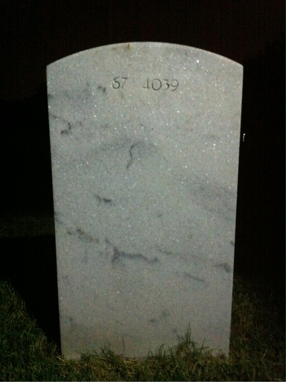 Back of headstone — Floyd Beem