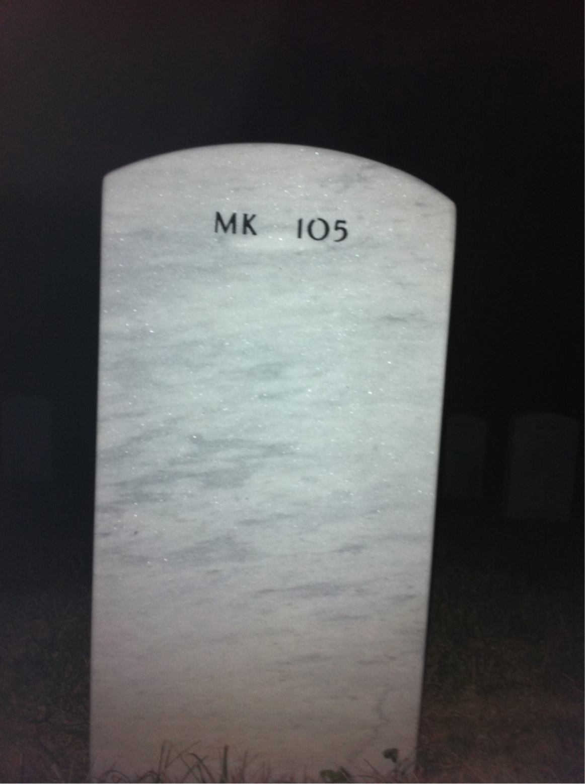 Back of headstone — Russell Moomaw