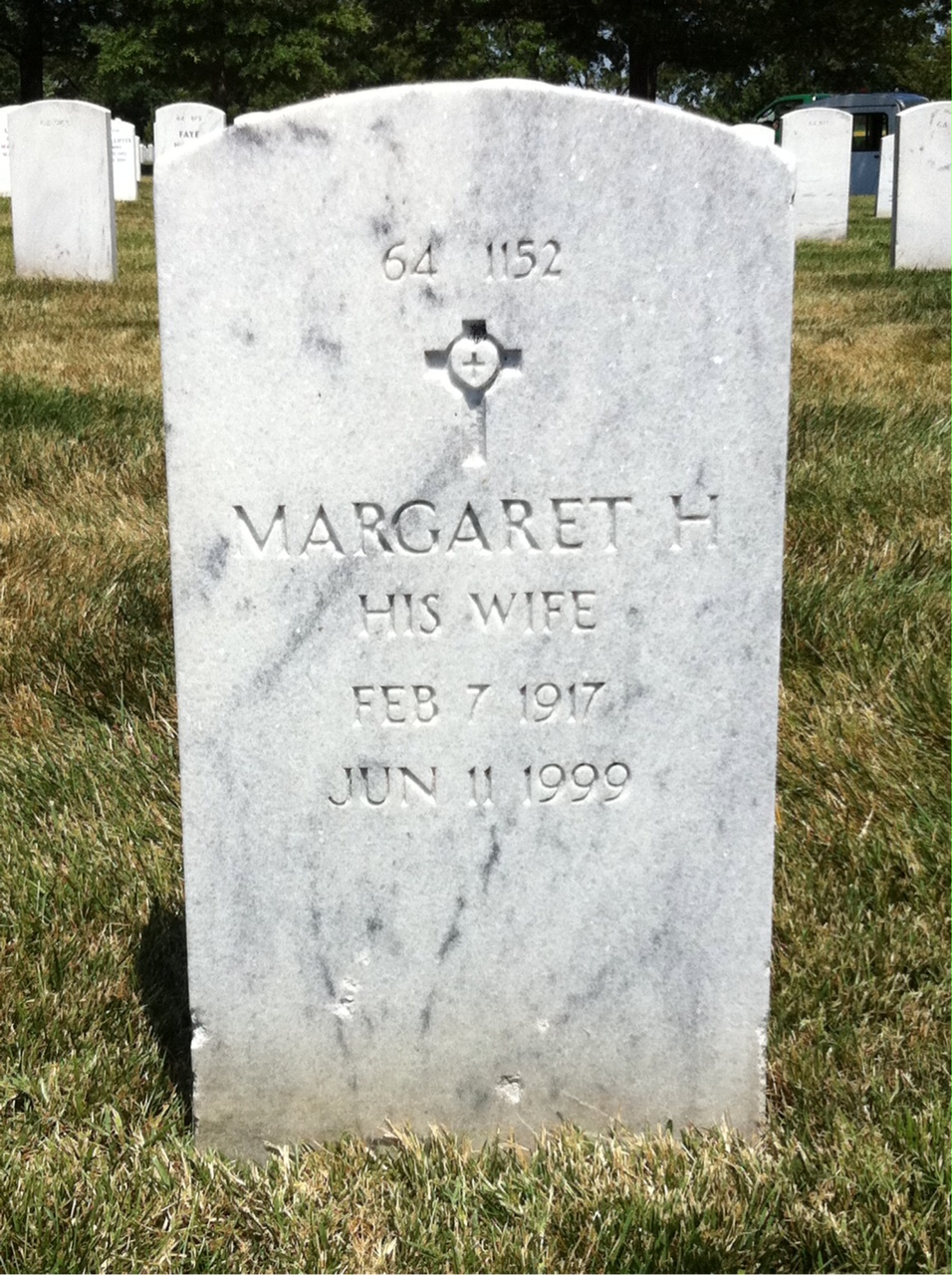 Back of headstone — Frank Melvin