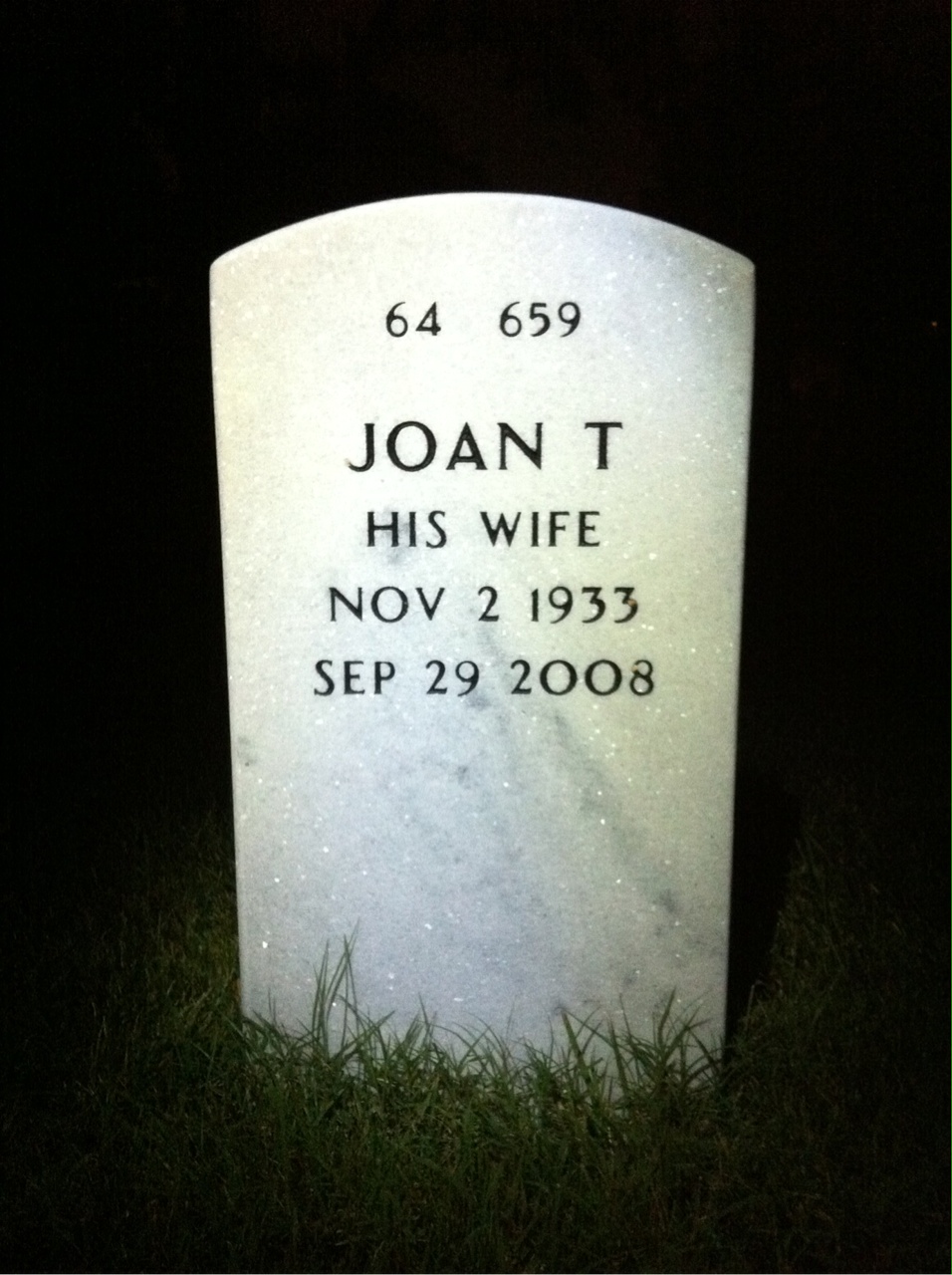Back of headstone — William Cooke
