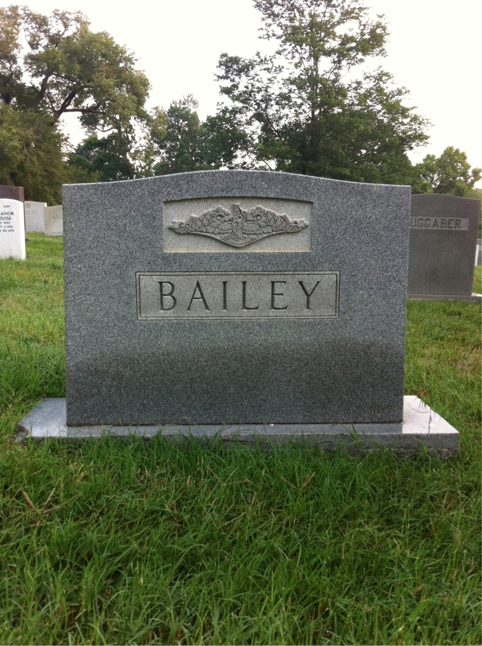 Back of headstone — James Bailey
