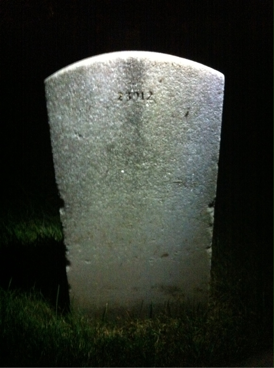 Back of headstone — Charles Cox