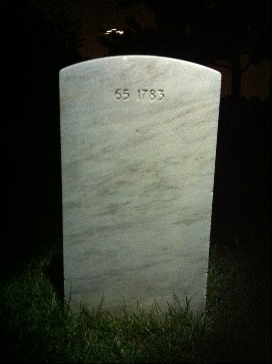 Back of headstone — Alonzo Mongold
