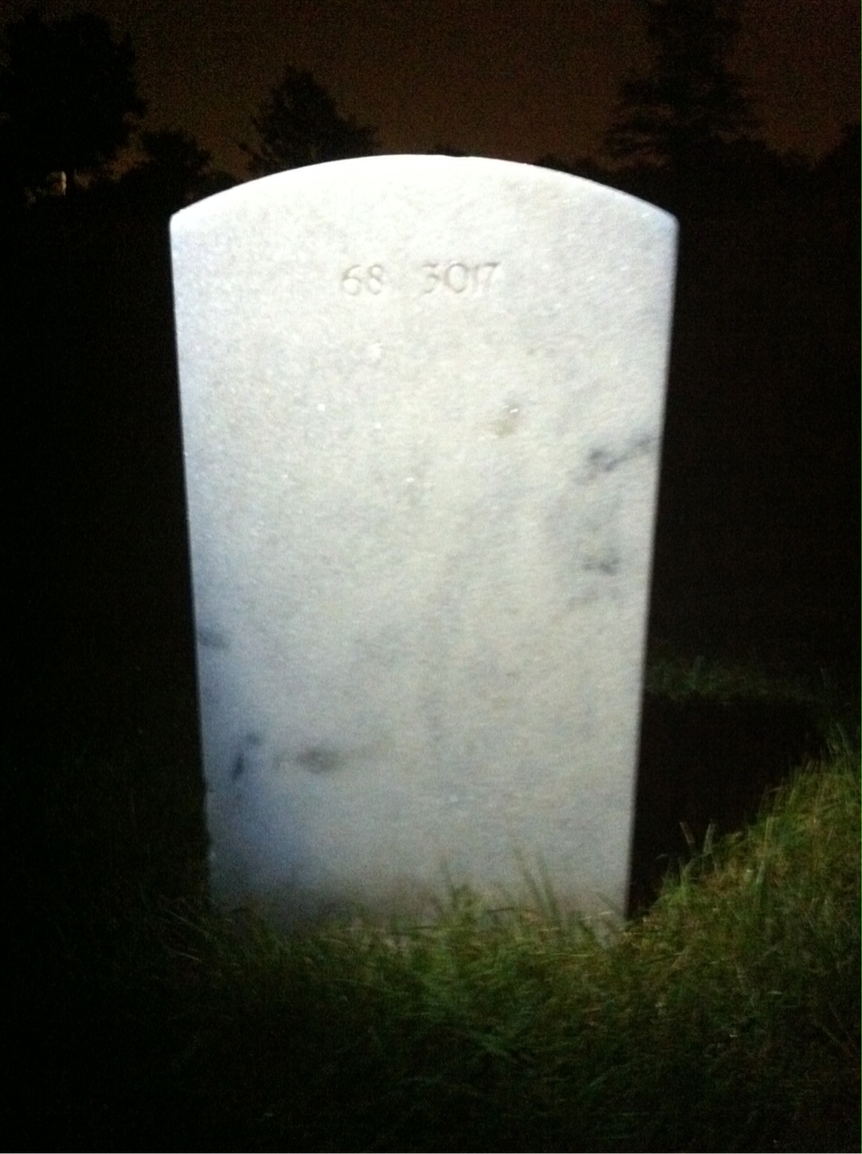 Back of headstone — Robert Bailey