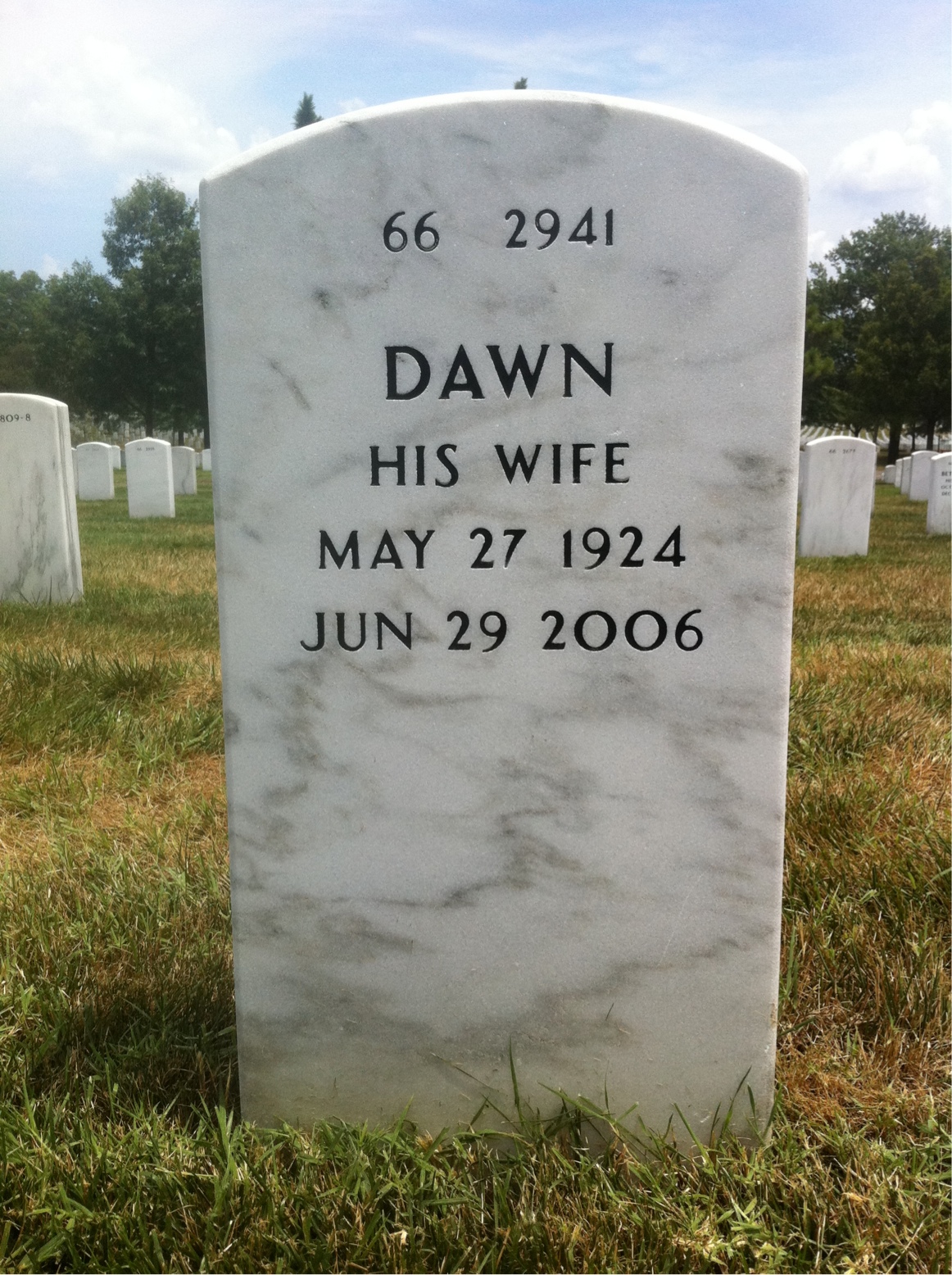 Back of headstone — John Zarcheck