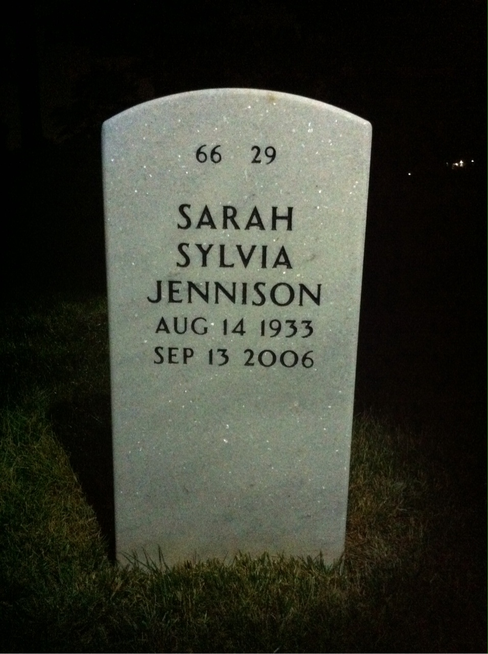 Back of headstone — Walter Spike