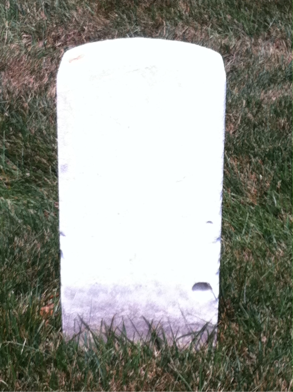 Back of headstone — Harlan Atherton