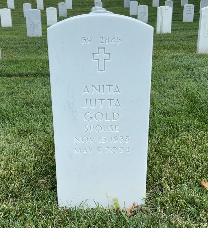 Back of headstone — Sanford E Gold