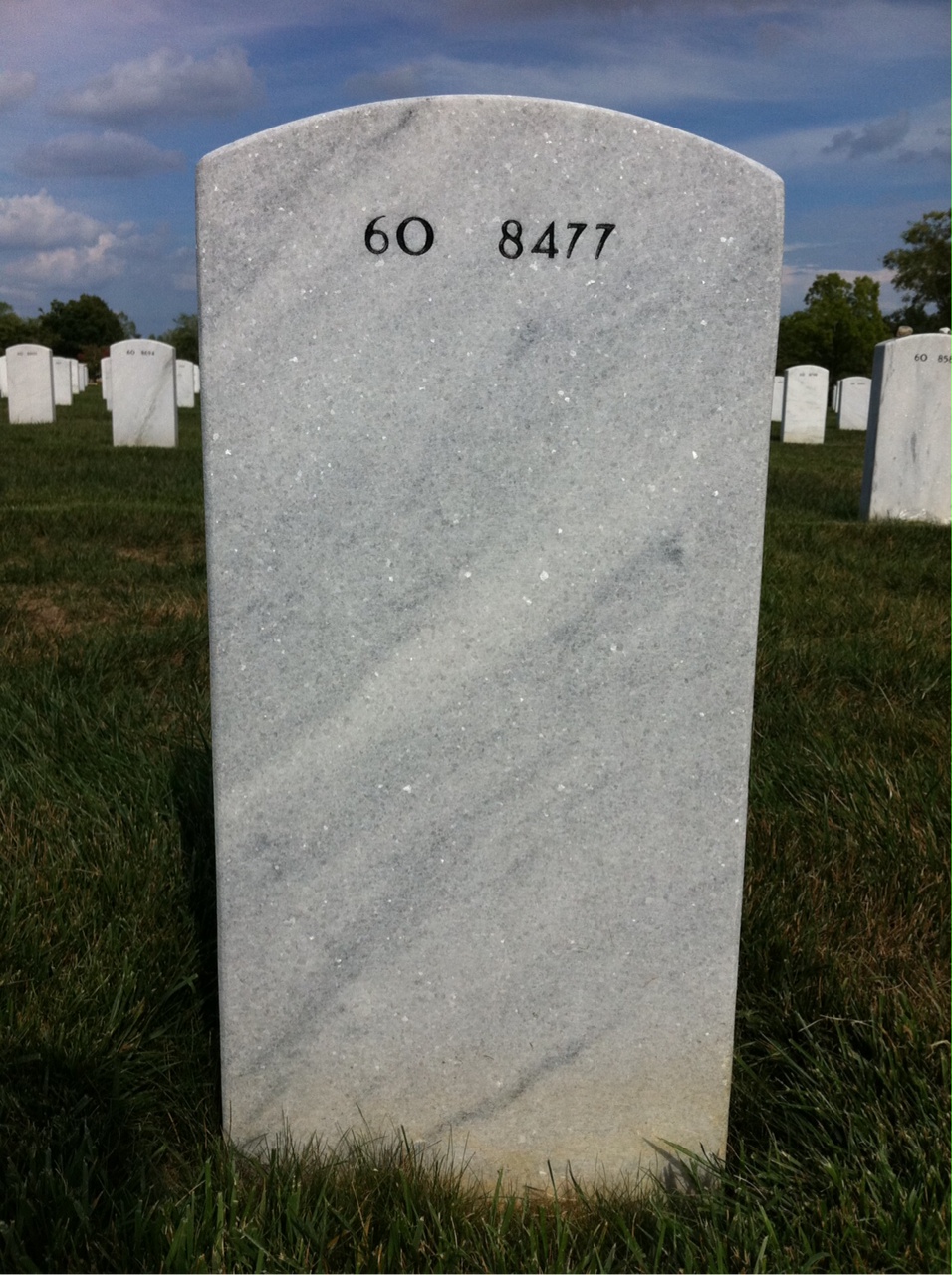 Back of headstone — Ralph Bisz