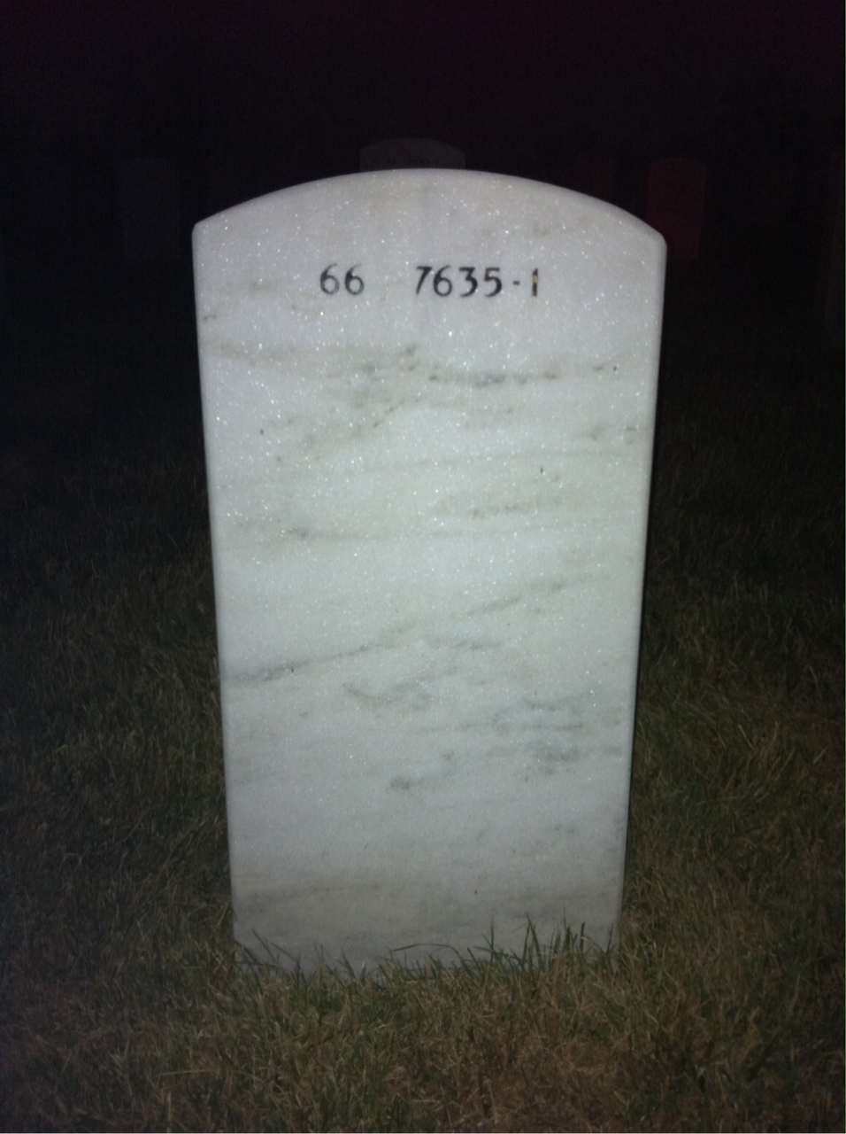 Back of headstone — Charles Pilley