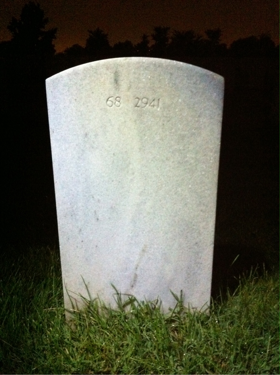 Back of headstone — Edward Mueller