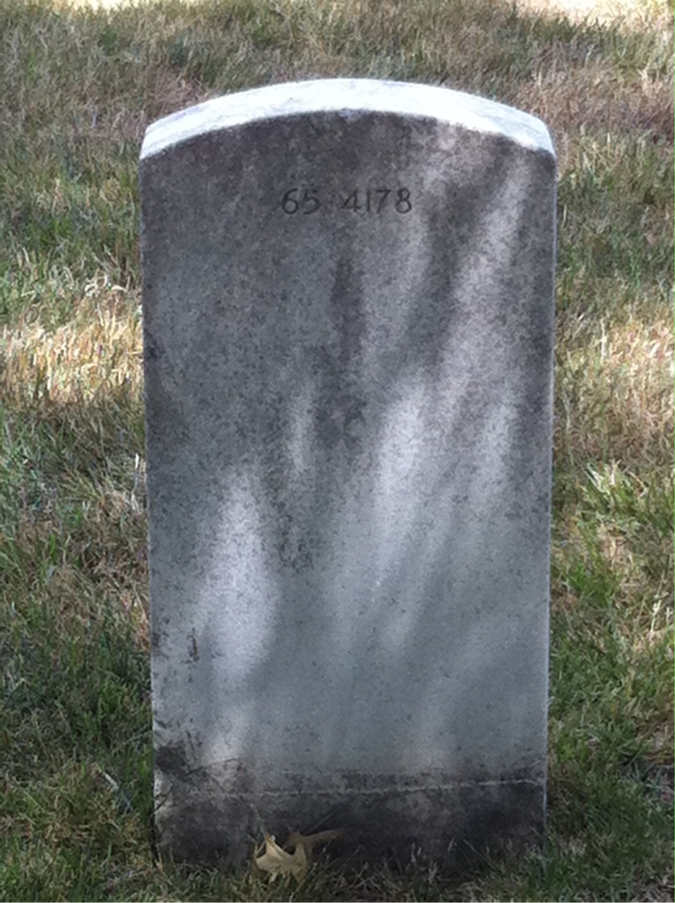 Back of headstone — John Blair