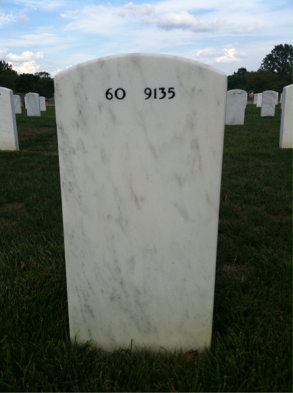 Back of headstone — Paul Wallace