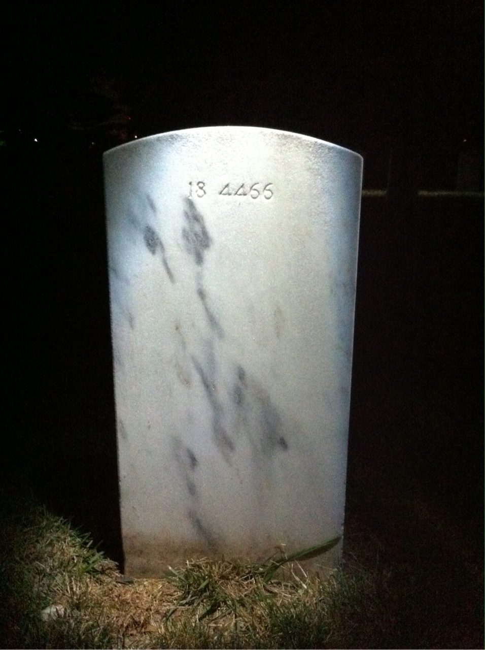 Back of headstone — William Anderson