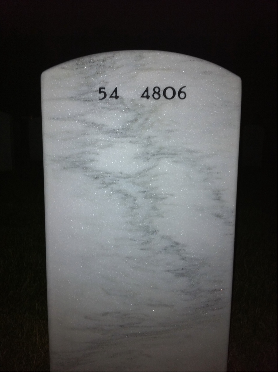 Back of headstone — Samuel Salum