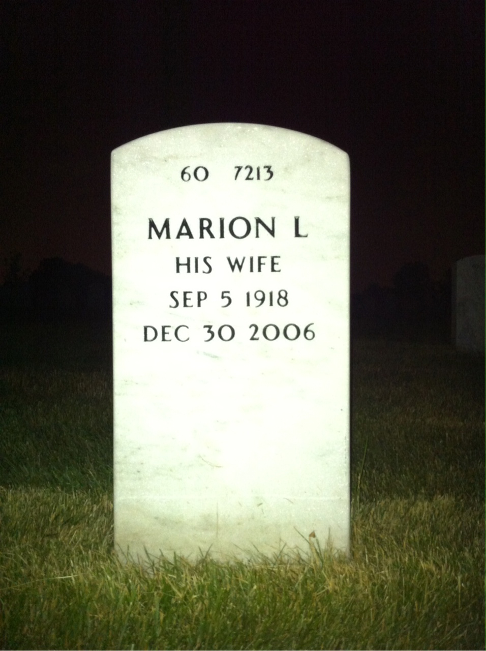 Back of headstone — John Walsh