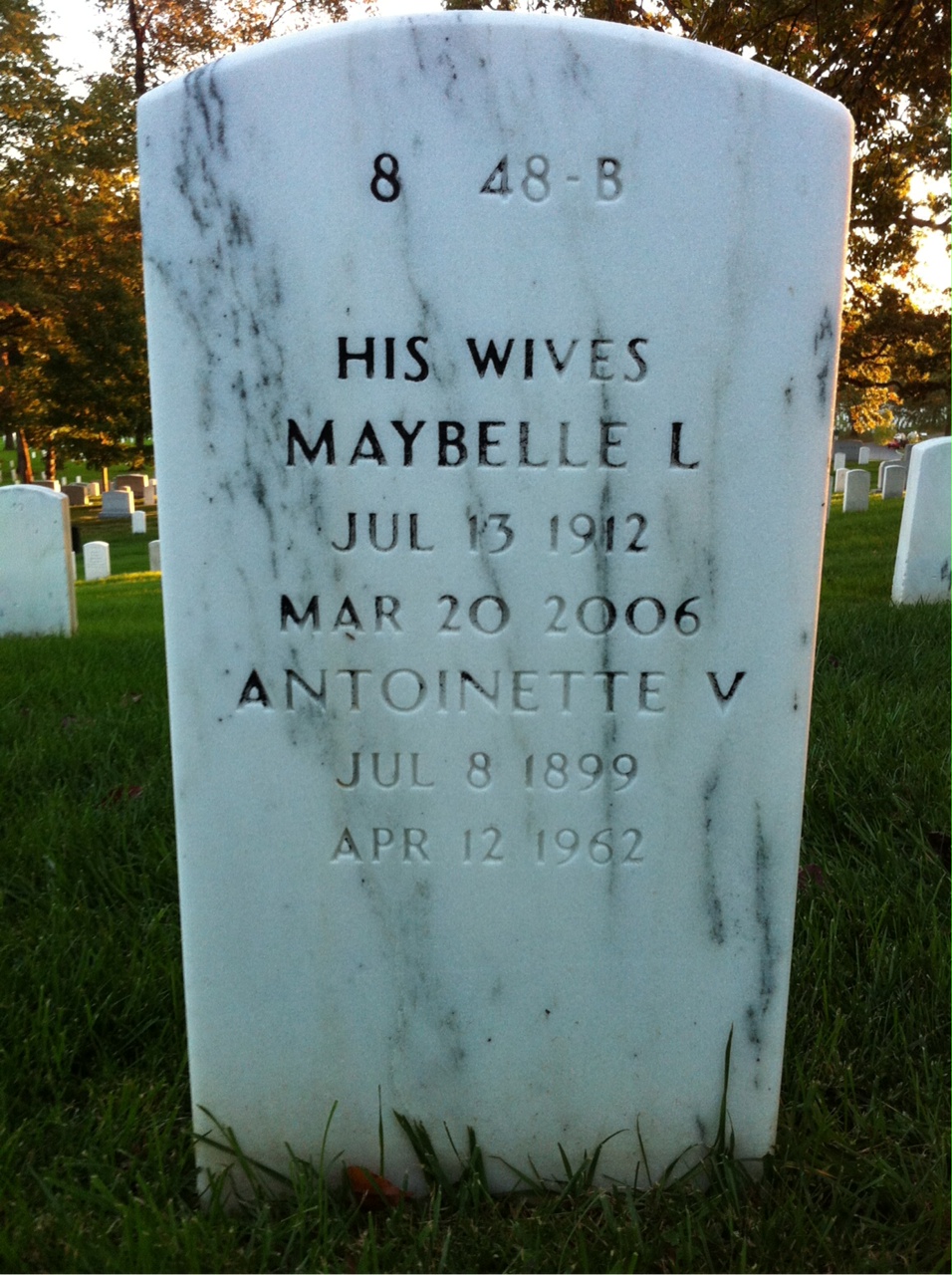 Back of headstone — Clarence Hood