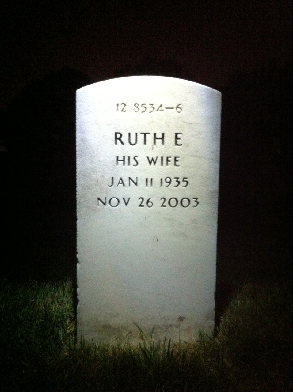Back of headstone — Charles Banks