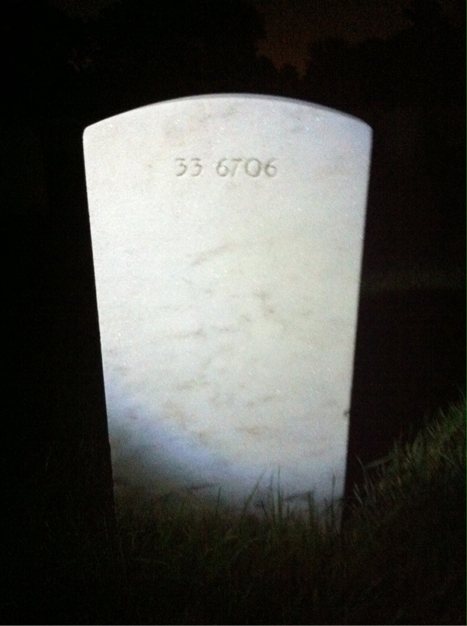 Back of headstone — Rosa Jeanette Belfield