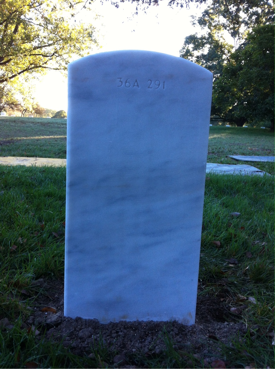 Back of headstone — Ronald Philip White
