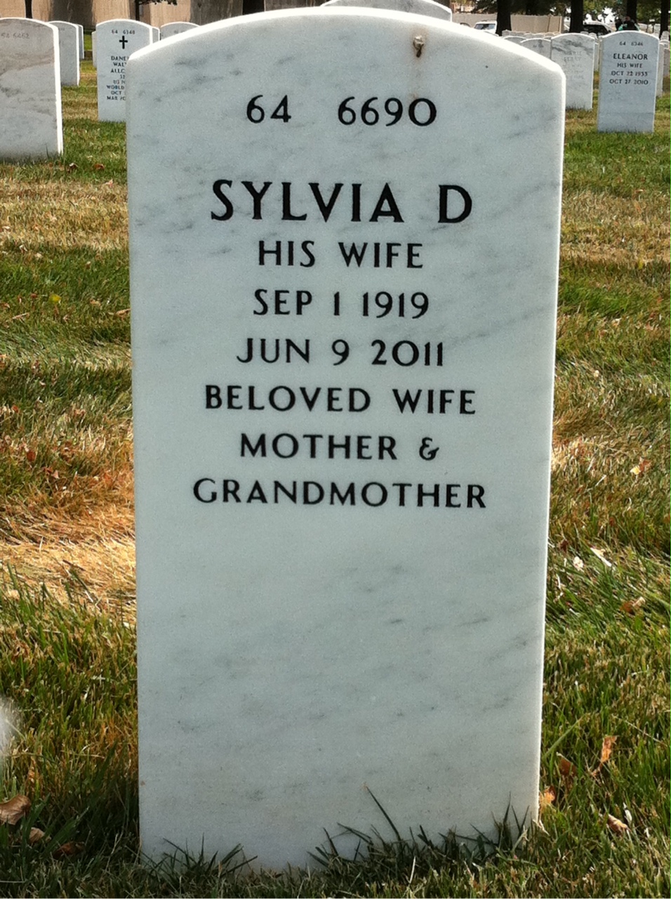 Back of headstone — Paul Hamblin