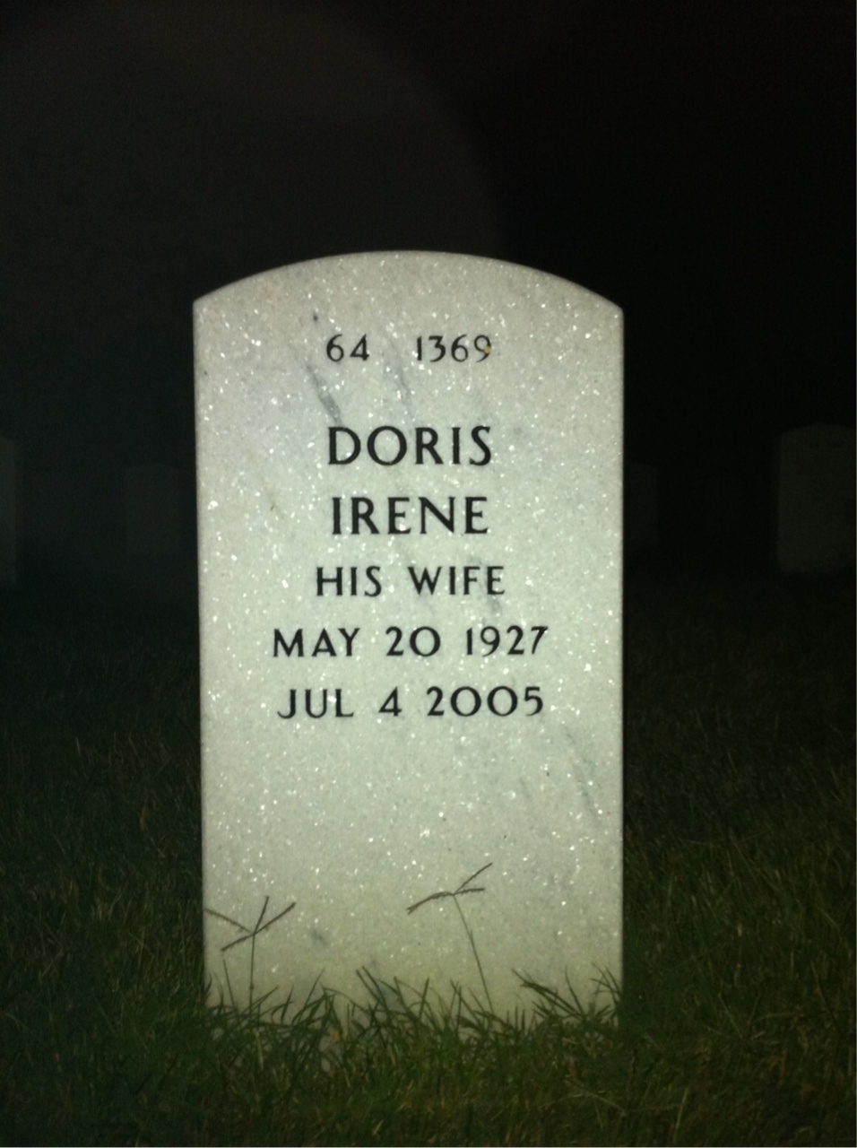 Back of headstone — Albert Lovata