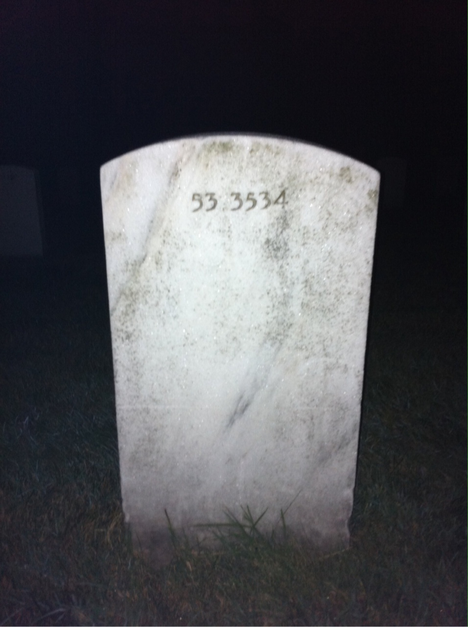 Back of headstone — Lawrence Albert