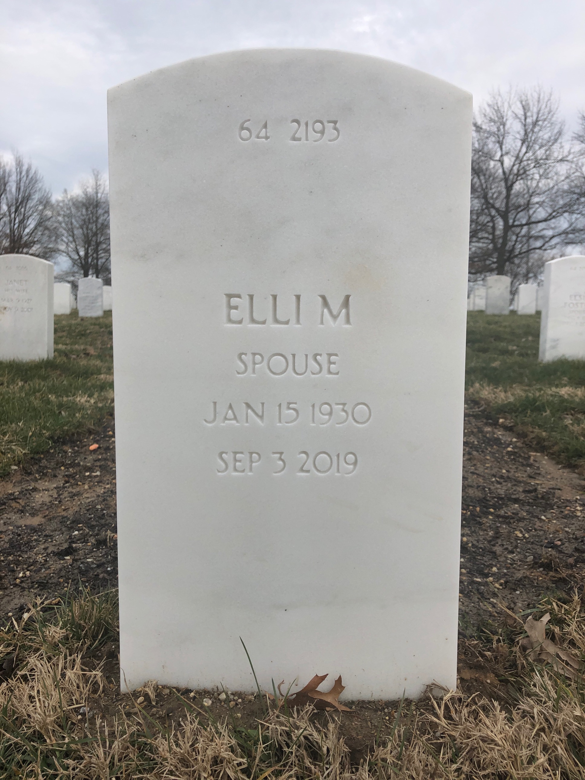 Back of headstone — Charles Kongro