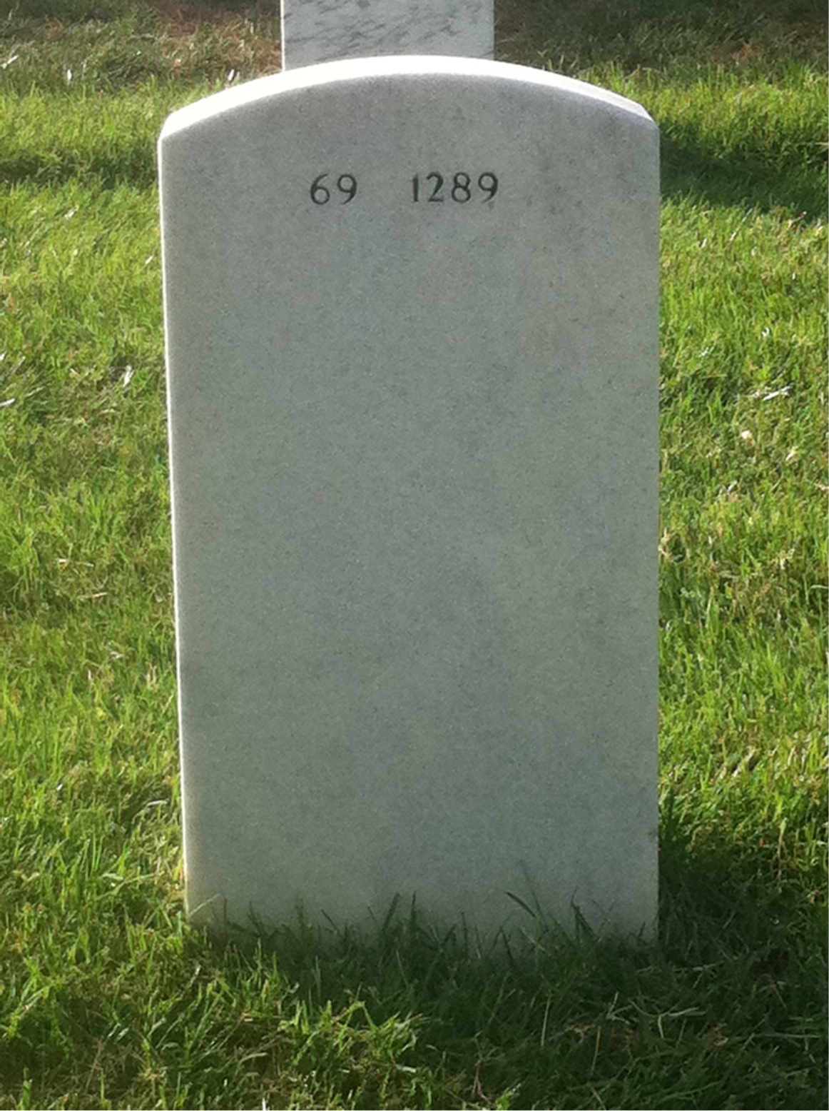 Back of headstone — Francis Dumas