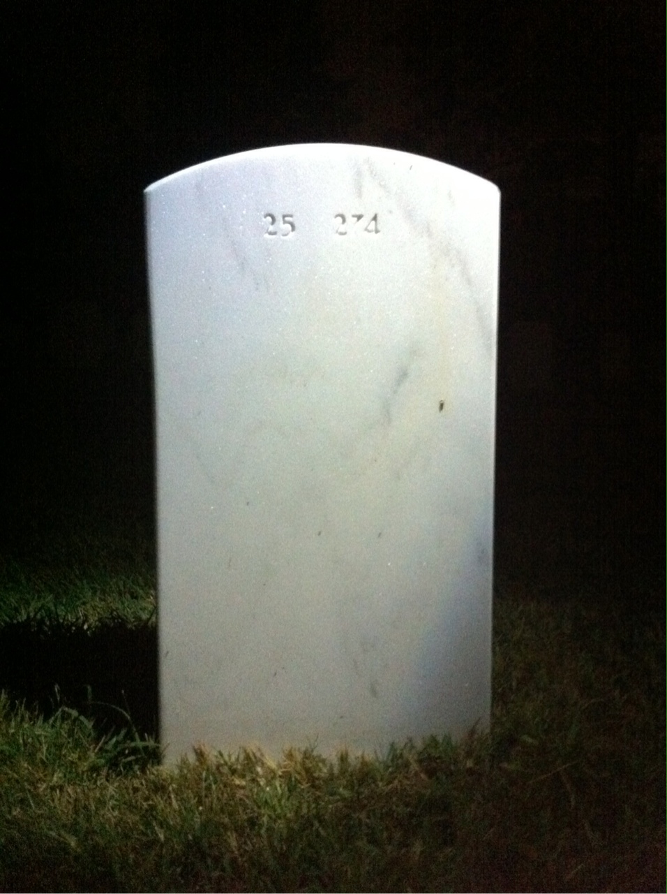 Back of headstone — Maurice Moore