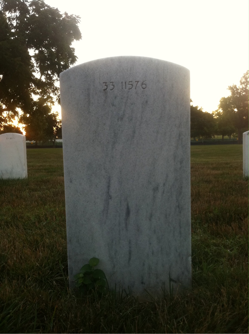 Back of headstone — Mae Baas