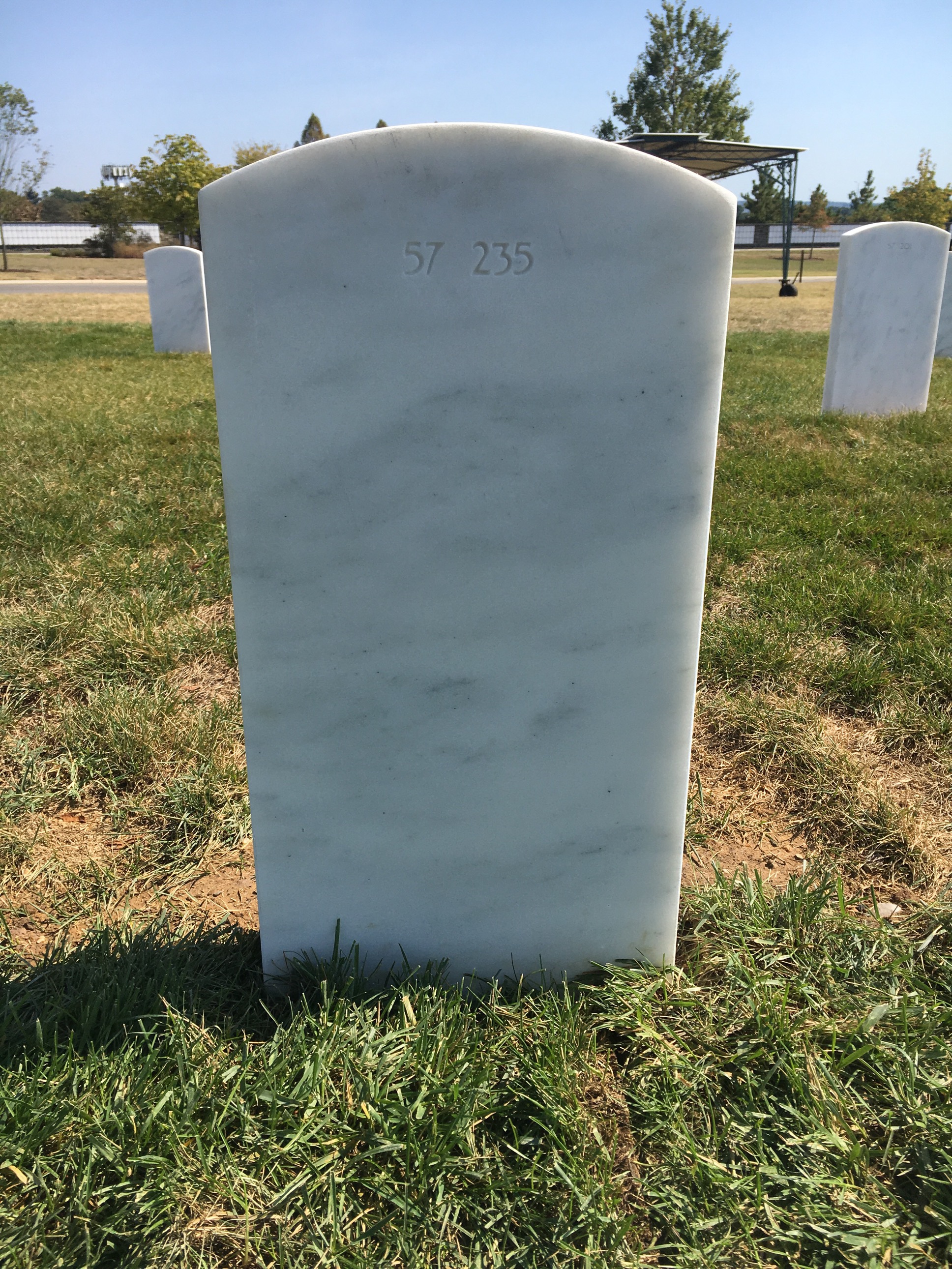 Back of headstone — Jack Aaron