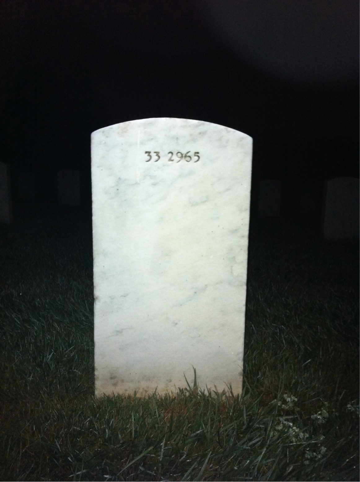 Back of headstone — Agnes Angle