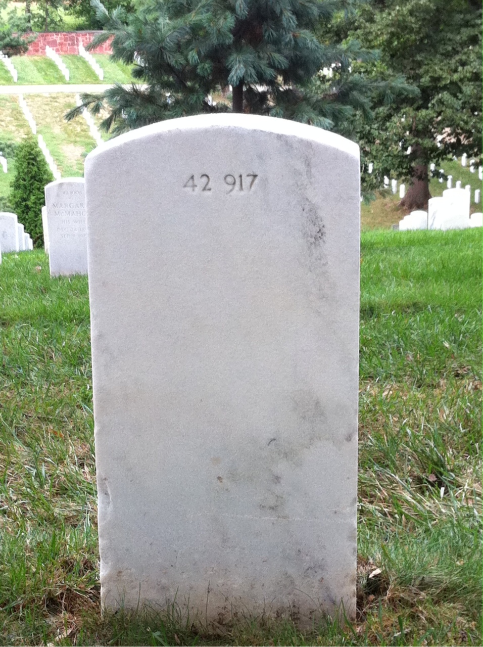 Back of headstone — Milton Baker