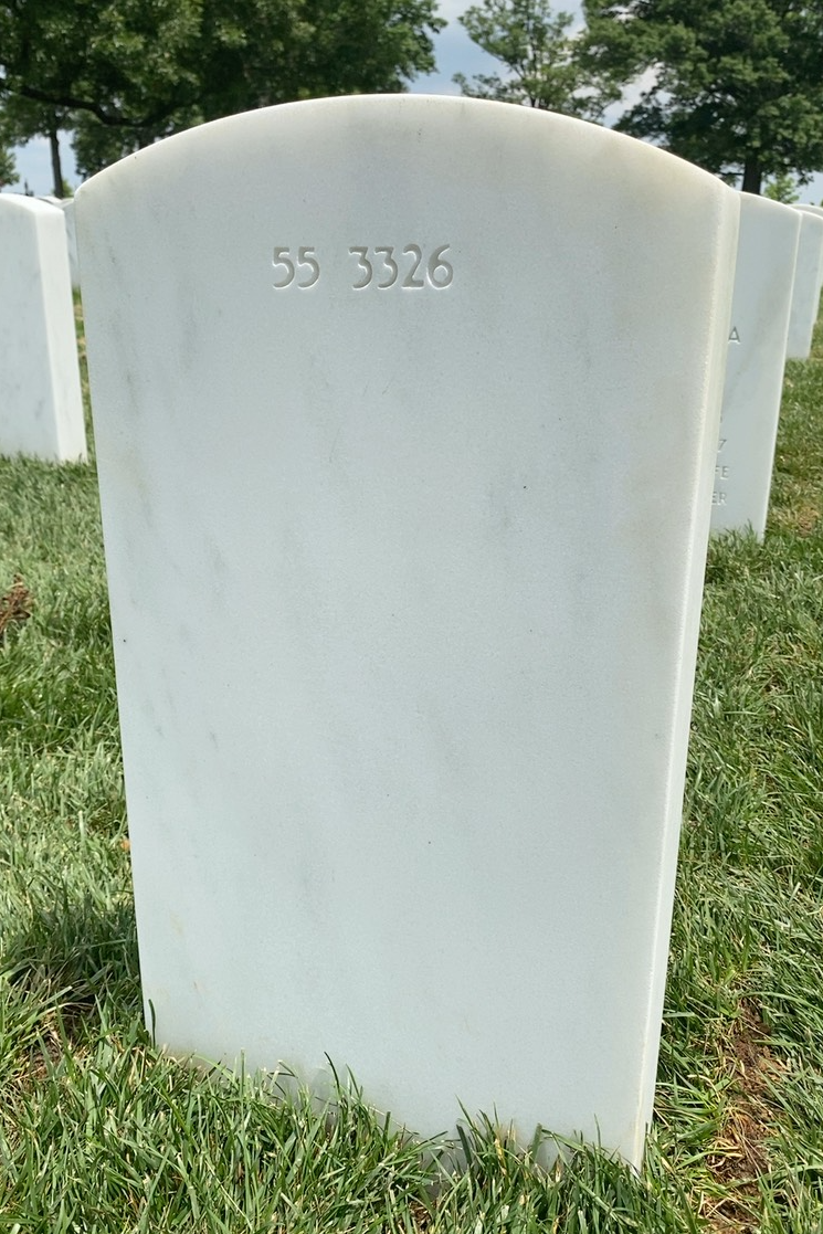 Back of headstone — Theodore Lewis Gatchel
