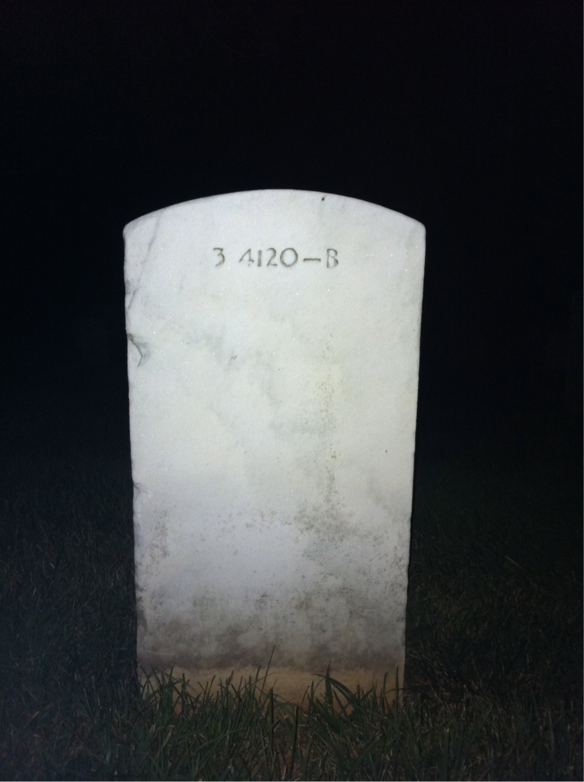 Back of headstone — Charles Anderson