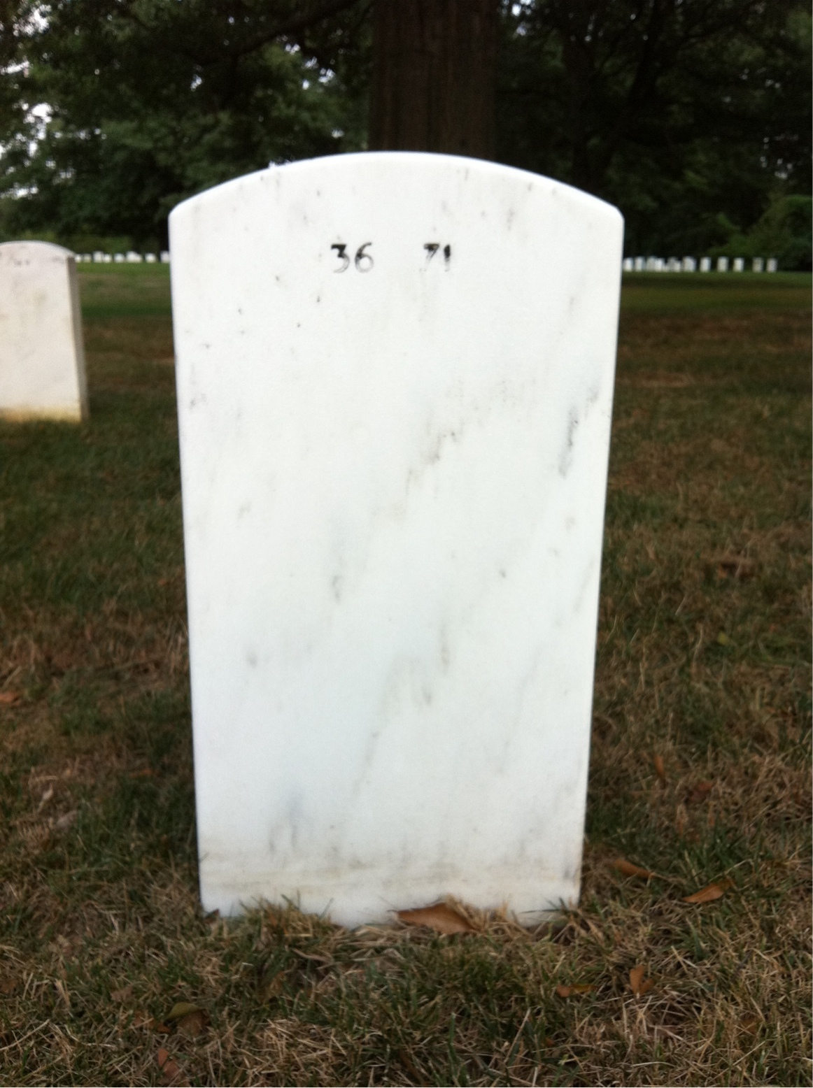 Back of headstone — Ruth Ayers
