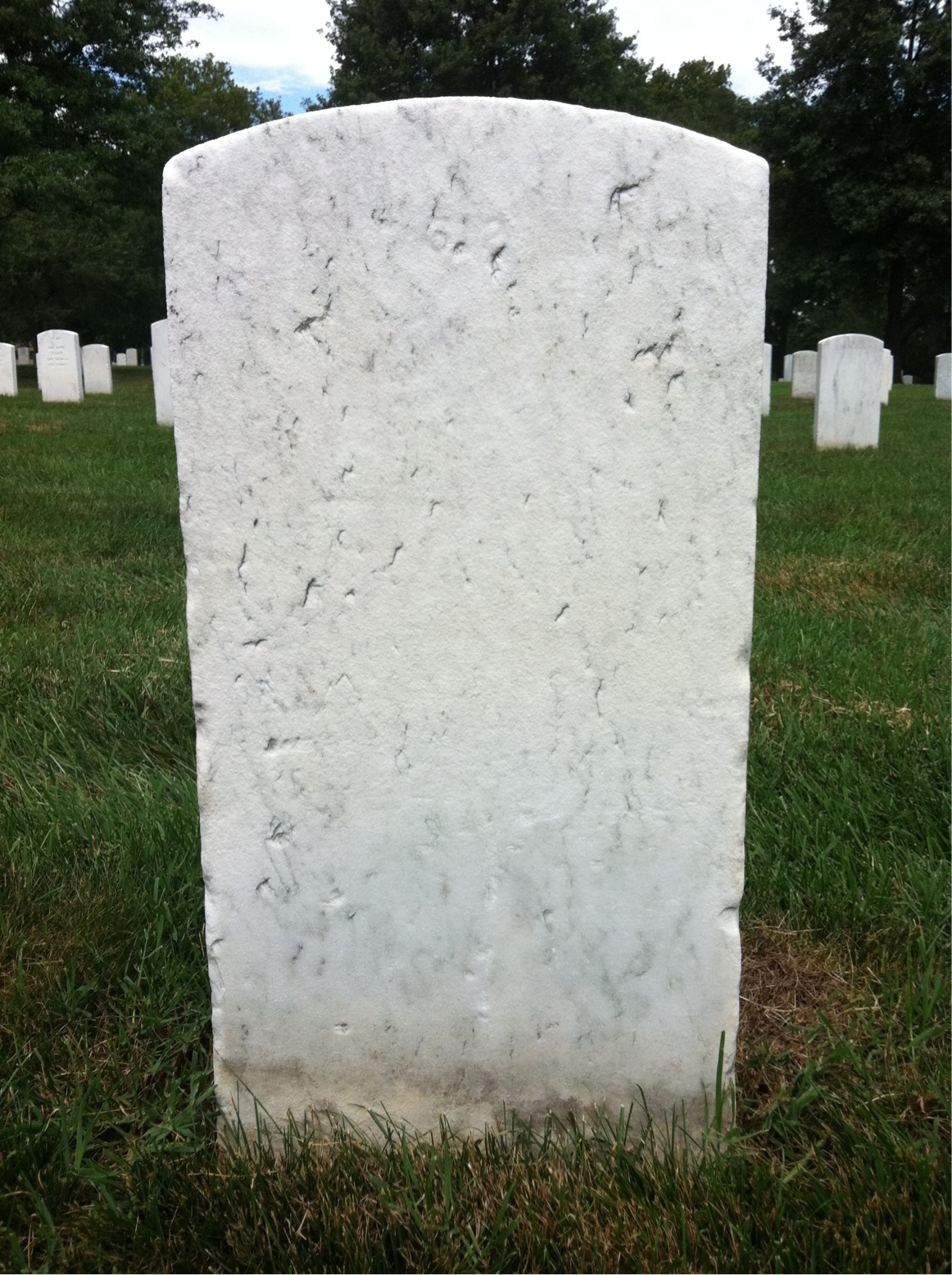 Back of headstone — Tommie Adams