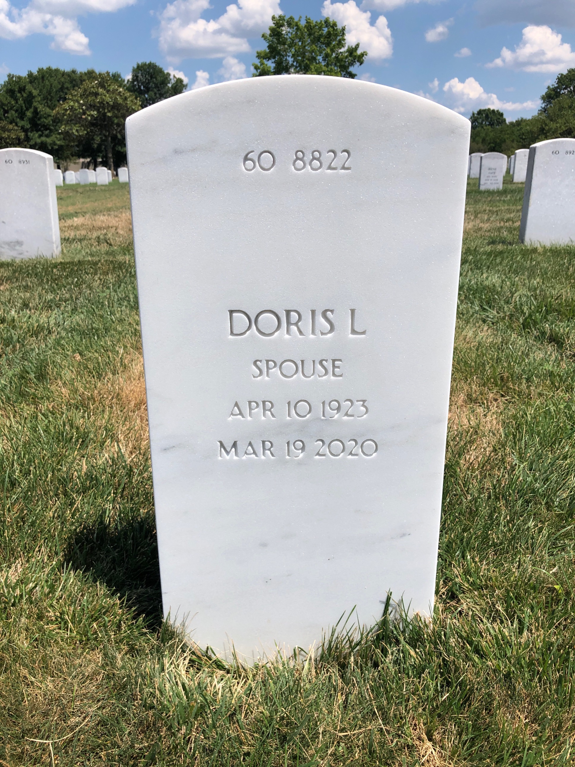 Back of headstone — Charles Flemming