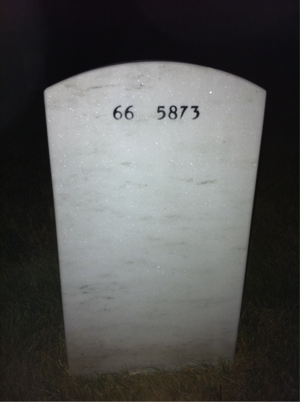 Back of headstone — Patricia Porter