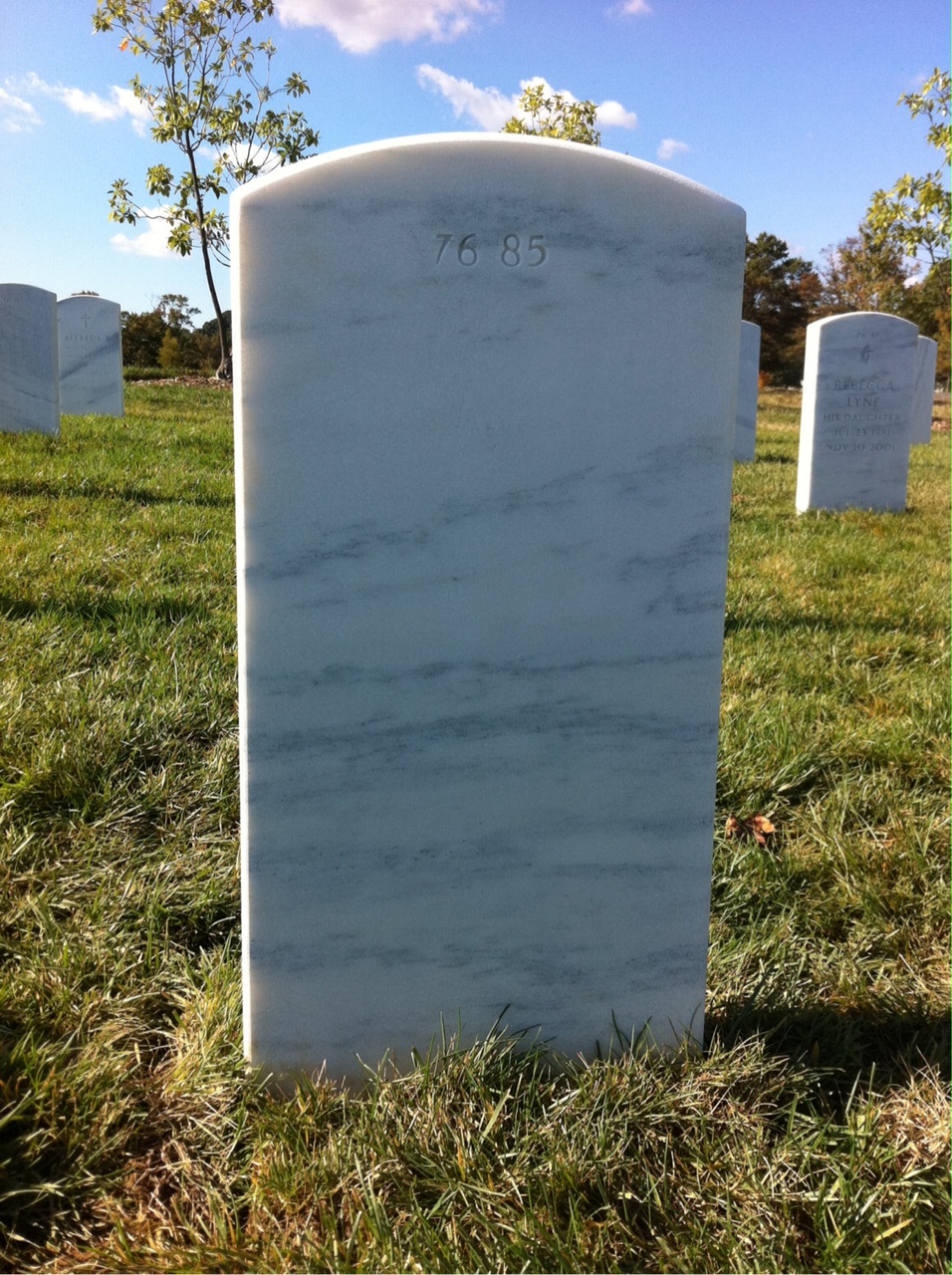 Back of headstone — William P Egri