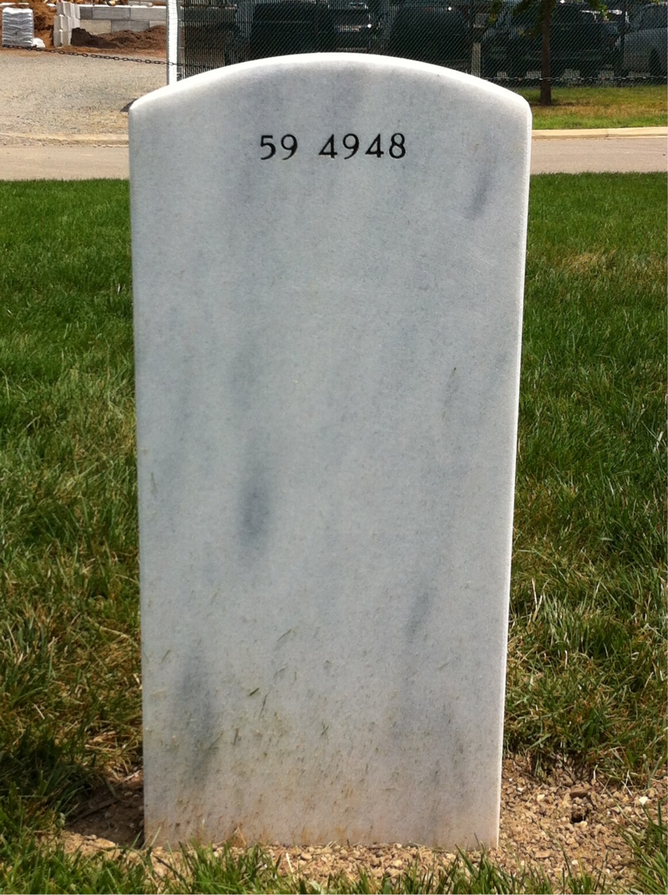 Back of headstone — Daniel Murphy