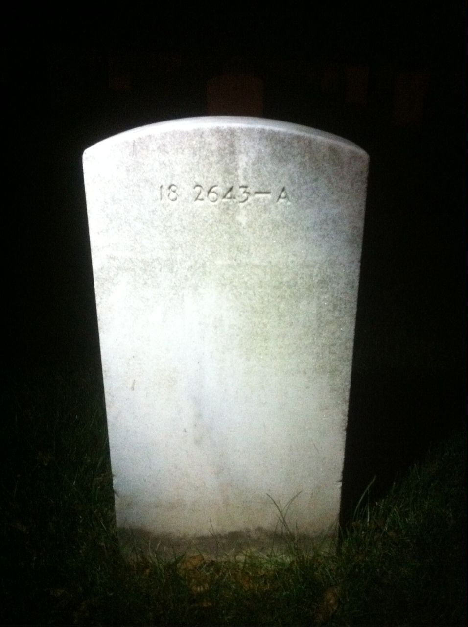 Back of headstone — Robert Morrison
