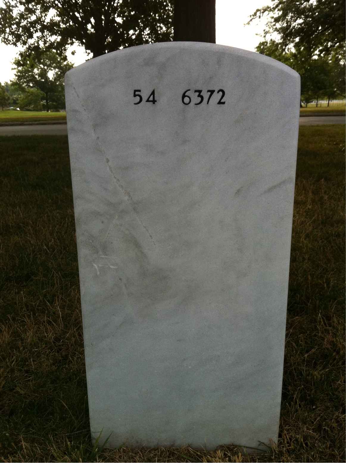 Back of headstone — Glenn Septer